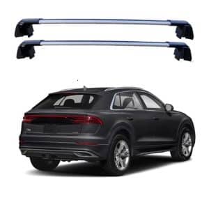 ROKIOTOEX Coyote Roof Rack Crossbars Fit for 2019-2023 Q8, 2020-2024 SQ8 Flush Side Rails, Lockable Cross Bars for