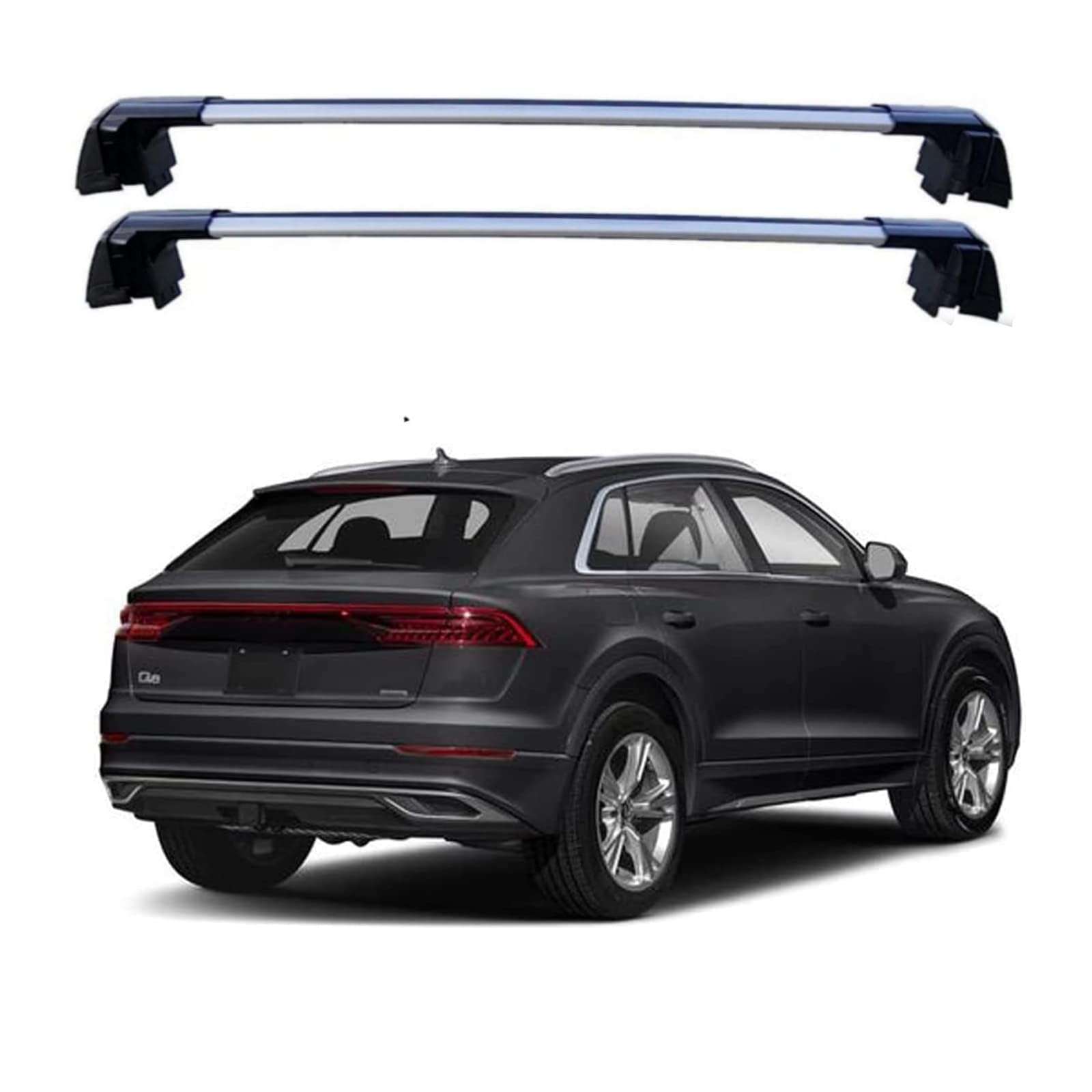 1 ROKIOTOEX Coyote Roof Rack Crossbars Fit for 2019-2023 Q8, 2020-2024 SQ8 Flush Side Rails, Lockable Cross Bars for