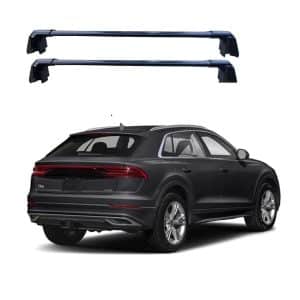 ROKIOTOEX Coyote Roof Rack Crossbars Fit for 2019-2023 Q8, 2020-2024 SQ8 Flush Side Rails, Lockable Cross Bars for