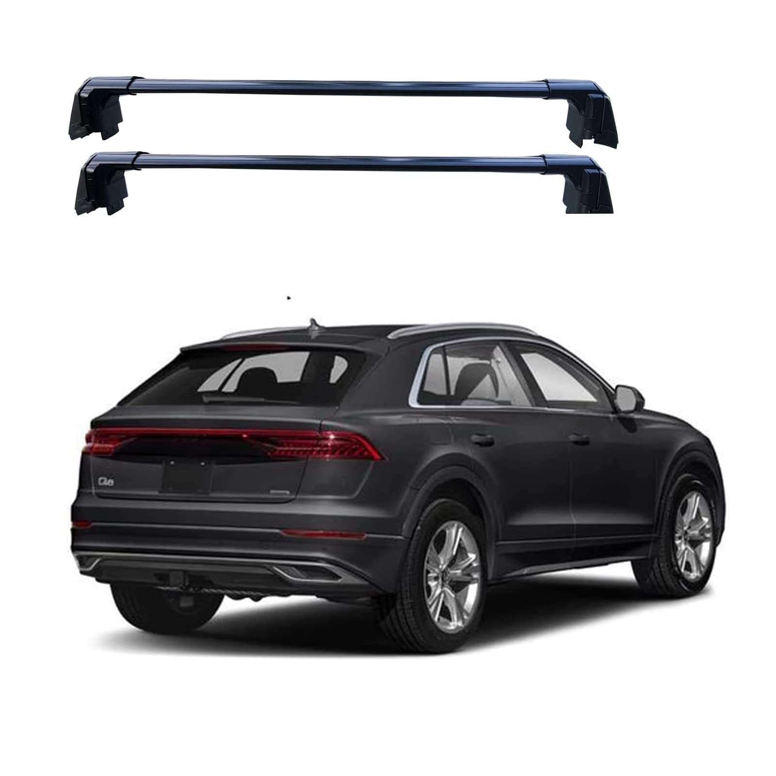 1 ROKIOTOEX Coyote Roof Rack Crossbars Fit for 2019-2023 Q8, 2020-2024 SQ8 Flush Side Rails, Lockable Cross Bars for