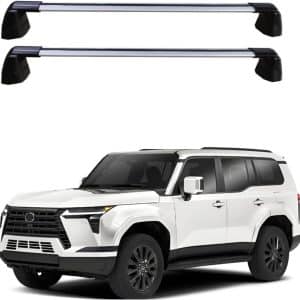 ROKIOTOEX Cheetah Crossbars | 2024-2025 Lexus GX 550 Factory Flush Side Rails | Silver