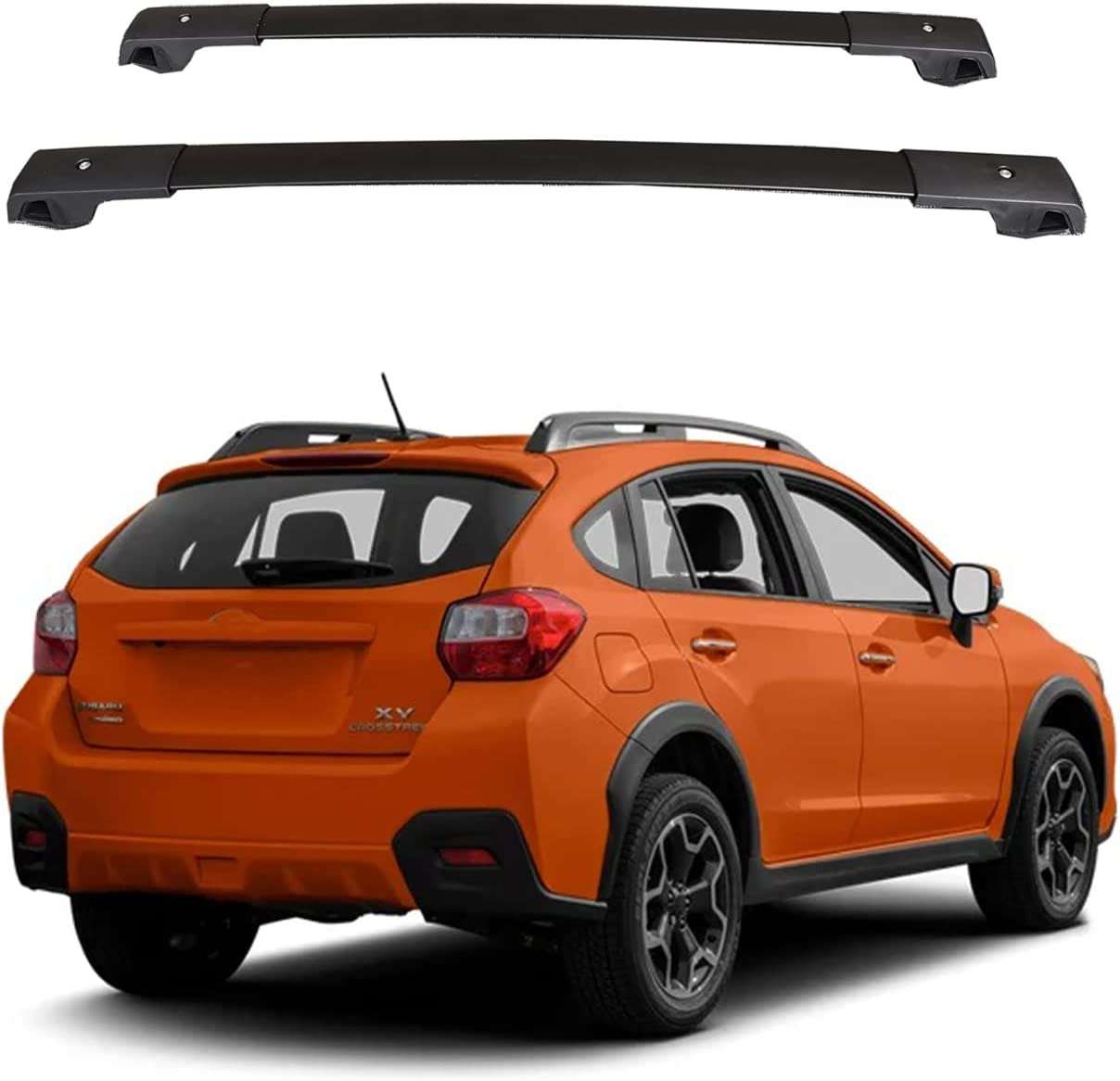 KD-212L-7V3E_1 ROKIOTOEX Roof Rack Cross Bars Fit 2007-2017 Subaru Crosstrek XV Forester with Factory Raised Side Rails CrossBars Cargo