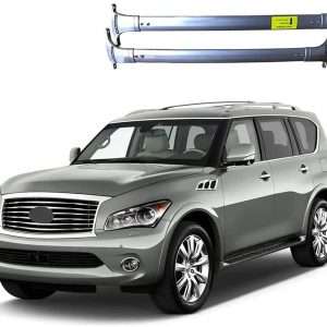 Roof Rack Crossbars Aluminum fits Infiniti QX56 2011~2013 | QX80 2014~2021 with Factory Roof Rails Silver 1 Pair