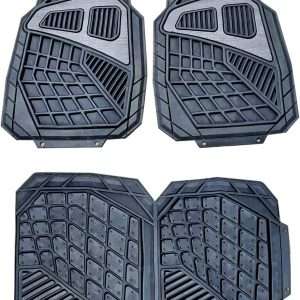 ROKIOTOEX Car Floor Mat Rubber All Weather Anti-Slippery (2 First Lines and 2 Second Lines)