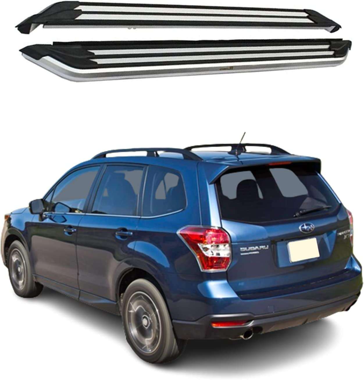 RKOTX-SFRB1318_1 ROKIOTOEX Running Boards Fit 2013 to 2015 Subaru Forester Aluminum Side Steps Bars - 1 Pair