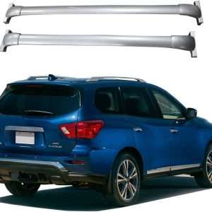 Silver ROKIOTOEX crossbars for 2013-2021 Nissan Pathfinder