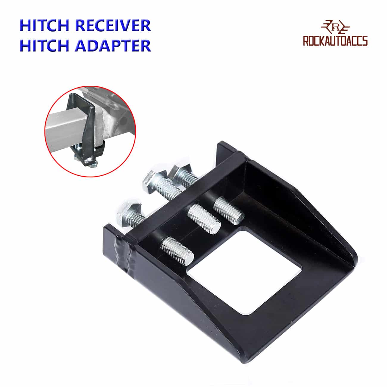 mainphoto-1.jpg Hitch Receiver Anti-Wobble 2"x 2" Hitch Adapter Tube Stabilizer Reverse Anti-Tilt Locking Collar (Bracket)