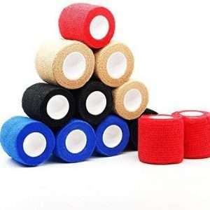 Self Adherent Cohesive Bandages First Aid Wrap Waterproof Non-Woven Elastic Bandage for Sports Supply, Fitness Enthusiasts, Ankle Sprains,