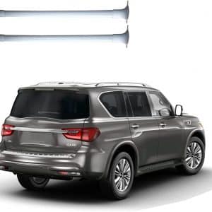 ROKIOTOEX Roof Rack Crossbars fits Infiniti QX56 QX80 2010 - 2022 with Factory Roof Rails Cross Bars Cargo Box Ski Snowboard Aluminum Carrier Rack Silver