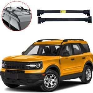 ROKIOTOEX Roof Rack On-road Cross Bar fits Bronco Sport 2021-2025 Base | 2024-2025 Free Wheeling | 2021-2025 Big Bend | 2023-2025 Heritage | 2021 Outer Banks Cargo Carrier Black