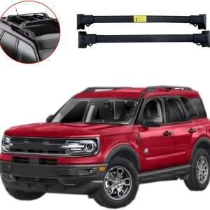 ROKIOTOEX Roof Rack Off-road Cross Bar Kit fits Bronco Sport 2021-2025 Badlands & Wildtrak | 2022-2025 Outer Banks | 2021 lst Edition | 2023 Heritage Limited Cargo Carrier Black
