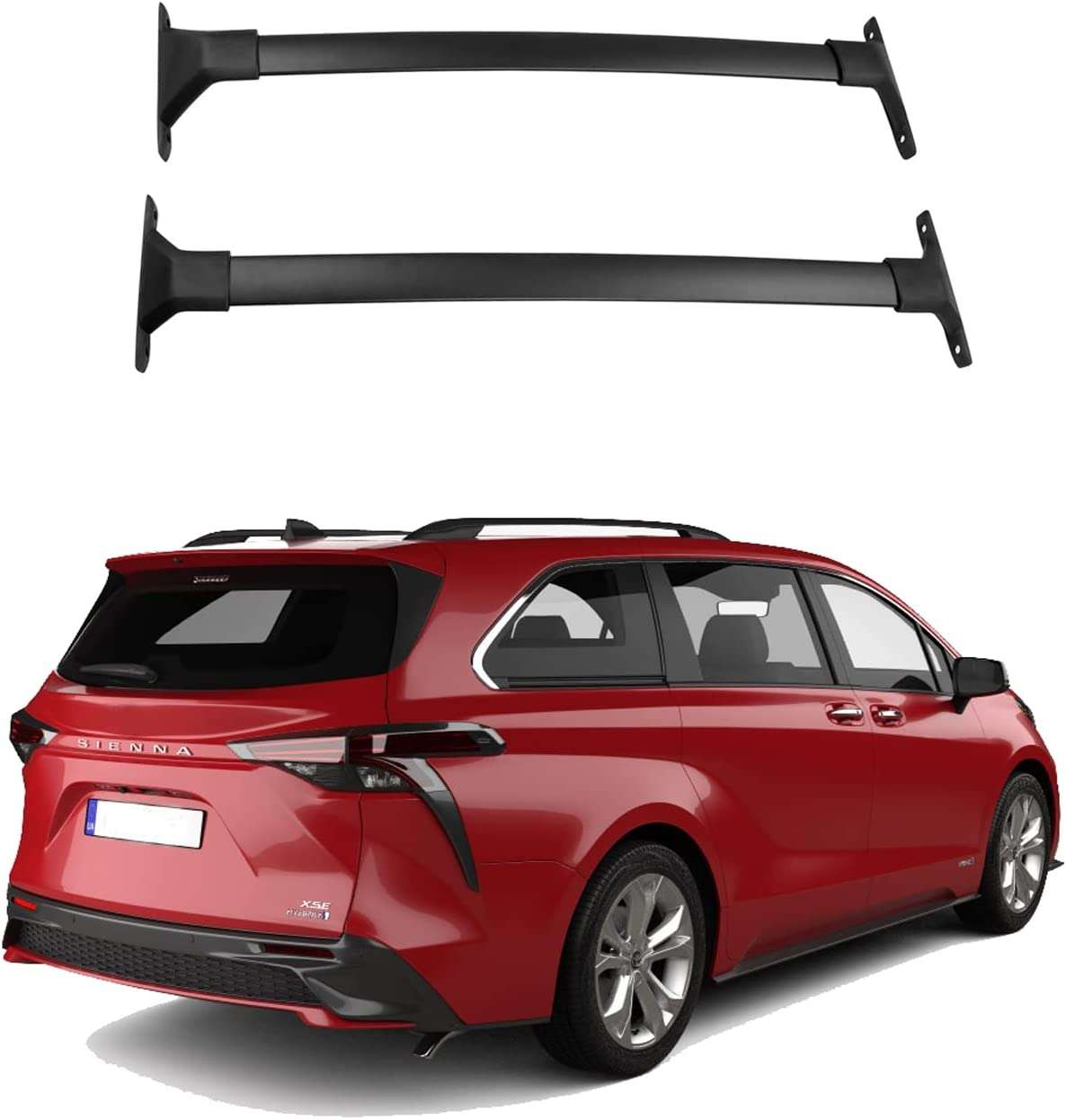 RA-LRSN-20AB_1 ROKIOTOEX Roof Rack Crossbars Fits 2021-2026 Toyota Sienna Xse Limited Premium Platinum Woodland | Factory Raised Side Rails