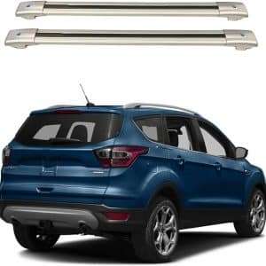 ROKIOTOEX Universal Crocodile Roof Rack Crossbars SUV Raised Factory Roof Rails Cross Bars Cargo Bag Luggage Carrier Aluminum