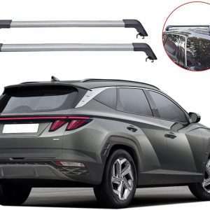 ROKIOTOEX Roof Rack Crossbars Fits 2022 - 2026 Hyundai Tucson with Factory Flush Roof Rails Silver