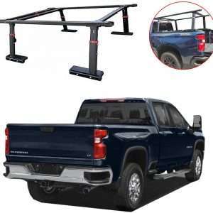 ROKIOTOEX Universal Adjustable Cab Truck Bed Ladder Racks and Side Rails for GMC, for-D and Trucks Heavy Duty