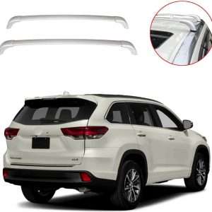 2014-2019 Highlander XLE & SE & Limited & Premium | Flush Side Rails Cross Bars  | Aluminum Silver (Model with Side Rails)