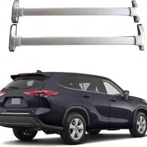 2020 - 2026 Toyota Highlander L & LE Trims| Low Profile Jbolt Mounting Cross Bars (Models Without Side Rails) Silver