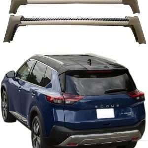 Crossbars Fit 2021-2026 Nissan Rogue Platinum SL Factory Flush Roof Rails Aluminum Silver