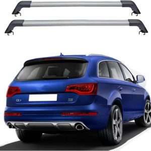 ROKIOTOEX Roof Rack Crossbars Fits 2006 - 2015 AUDI Q7 with Factory Flush Roof Rails Luggage Cargo Box