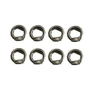 ROKIOTOEX M8 8mm Eye Nut Heavy Duty Marine Grade Hardware Ring Shaped Lifting Eye Bolt - 8 PCS