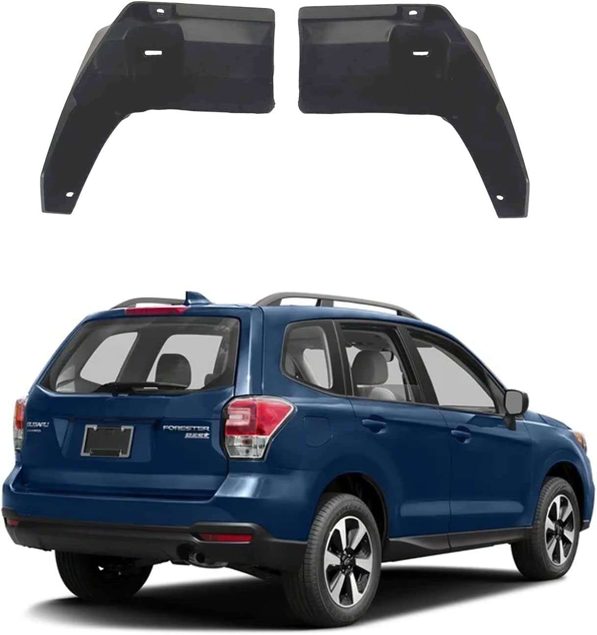 RKOTX-SFFMG1318_1 Mud Flaps Tire Splash Guards for Subaru Forester 2013-2018 Front Pair Black