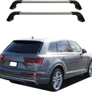ROKIOTOEX Tiger Roof Rack Crossbars Fits Audi Q7 2016-2023 | Naked Rooftop with Factory Fixed Connection Points on