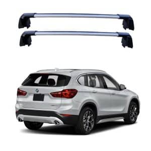 ROKIOTOEX Coyote Crossbars for 2016-2022 BMW X1 Flush Rails -Silver Aluminum Bars