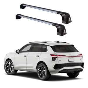 ROKIOTOEX Coyote Crossbars for 2026-2027 Audi Q3 Flush Rails -Silver Aluminum Bars
