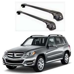 ROKIOTOEX Cobra Crossbars | 2010-2015 Mercedes Benz GLK | Raised Side Rails | Black