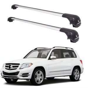 ROKIOTOEX Cobra Crossbars | 2010-2015 Mercedes Benz GLK | Raised Side Rails | Silver