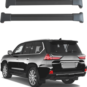 OEM-style crossbars 1 ROKIOTOEX Crossbars | 2016 - 2021 Lexus LX570 Flush Roof Rails | Black