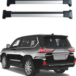 OEM-style crossbars 2 ROKIOTOEX Crossbars | 2016 - 2021 Lexus LX570 Flush Roof Rails | Silver