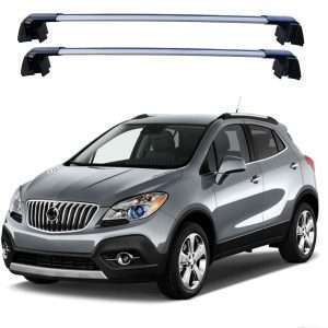 ROKIOTOEX Coyote Crossbars for 2013-2022 Buick Encore Flush Rails -Silver Aluminum Bars