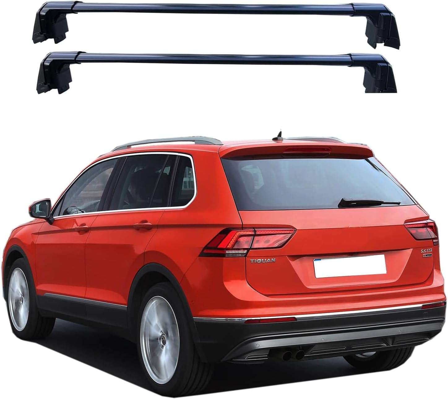 RLCRO-VT09G-9082B_1 ROKIOTOEX Coyote Crossbars | 2009-2017 Volkswagen | Tiguan Raised Rails | Black