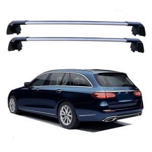 Coyote crossbars 11 ROKIOTOEX Coyote Crossbars | 2016 - 2023 Mercedes E Wagon | Flush Side Rail | Silver