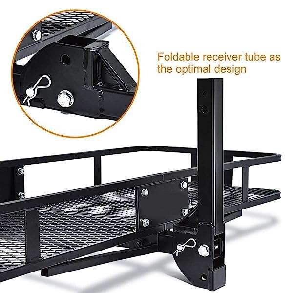 60-inch-x-24-inch-x-6-inch-Folding-Hitch-Mounted-Cargo-Carrier-Hitch-Luggage-Basket-Storage-Rack-Extra-Thick-Steel-Const-B078JDCH3Z-6