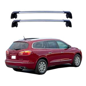 ROKIOTOEX Cougar Crossbars for 2008-2017 Buick Enclave Flush Rails -Silver Aluminum Bars
