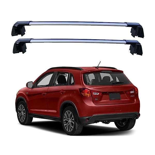 ROKIOTOEX-Coyote-Roof-Rack-Crossbars-Fit-for-2010-2023-Mitsubis-i-RVR-Flush-Side-Rails-Lockable-Cross-Bars-for-Rooftop-B0C837BF1W ROKIOTOEX Coyote Crossbars | 2010-2024 Mitsubishi RVR | Flush Rails | Silver