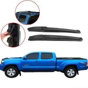 ROKIOTOEX Roof Rack Fit For 2005-2023 Toyota Tacoma Double Cab Aluminum Baggage Side Rails Bars Crossbars OEM Style Luggage Cargo Roof Cross Bars Black Tacoma
