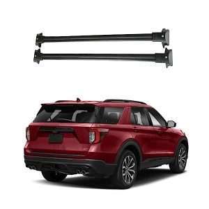 ROKIOTOEX Stainless Steel Roof Rack Crossbars Fits for Ford Explorer 2020 2021 Low Profile Side Rail Cross Bars