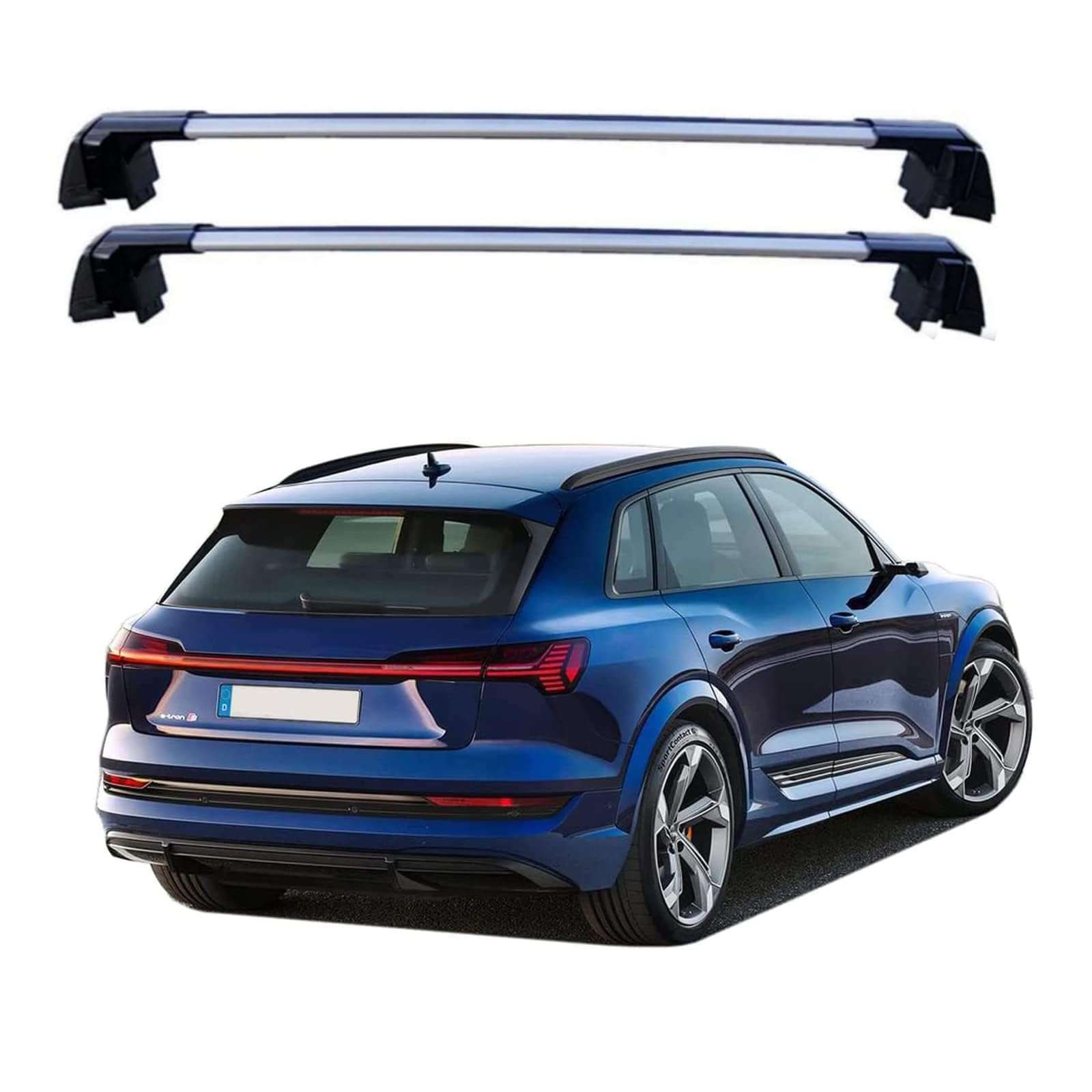 m1 ROKIOTOEX Coyote Roof Rack Crossbars Fit for 2019 - 2023 e-tron, 2024 Q8 e-tron, 2024 SQ8 e-tron Flush